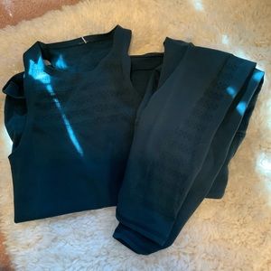 Matching set with fun details.